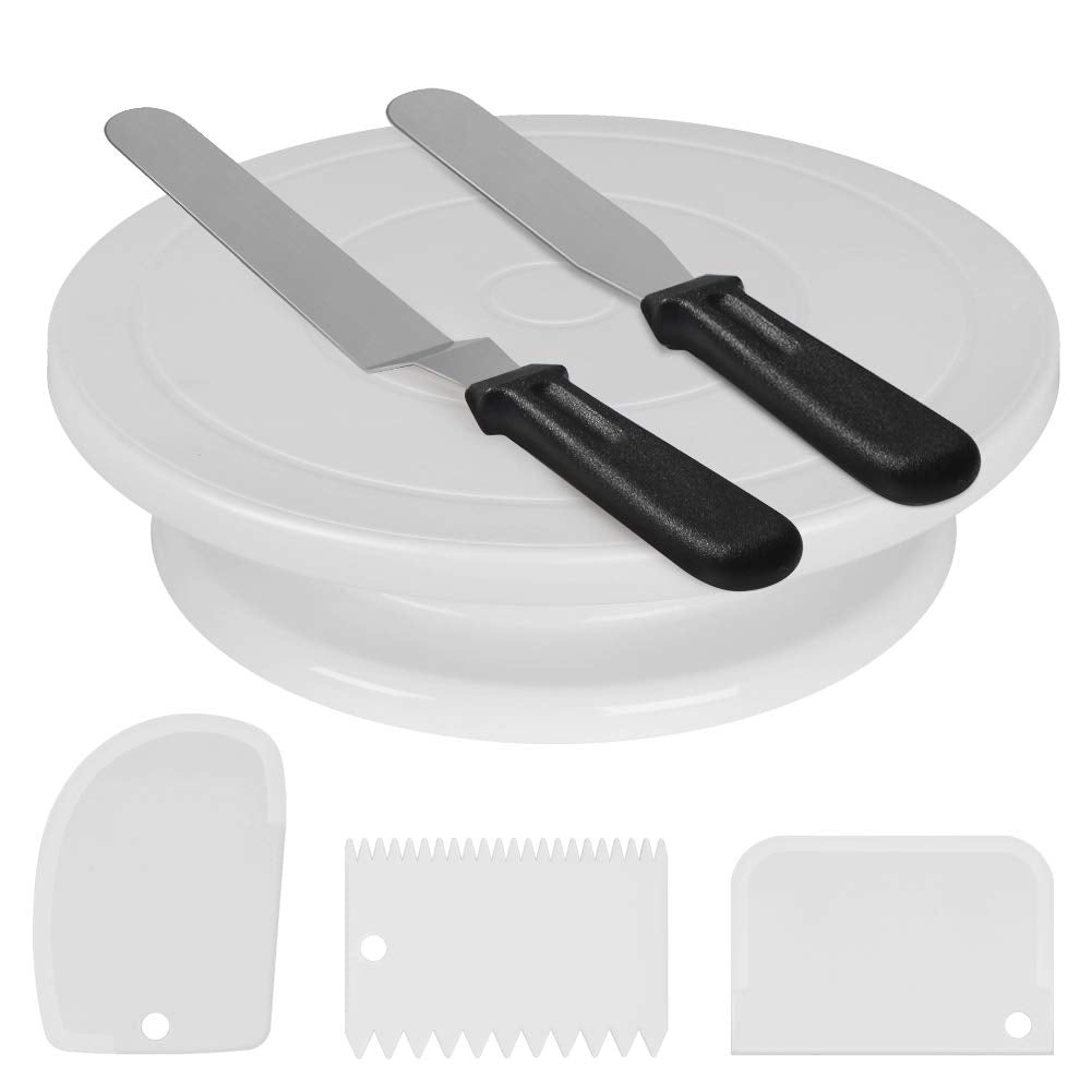 Kootek Cake Decorating Supplies Kit (Turntable and Tools Bundle)