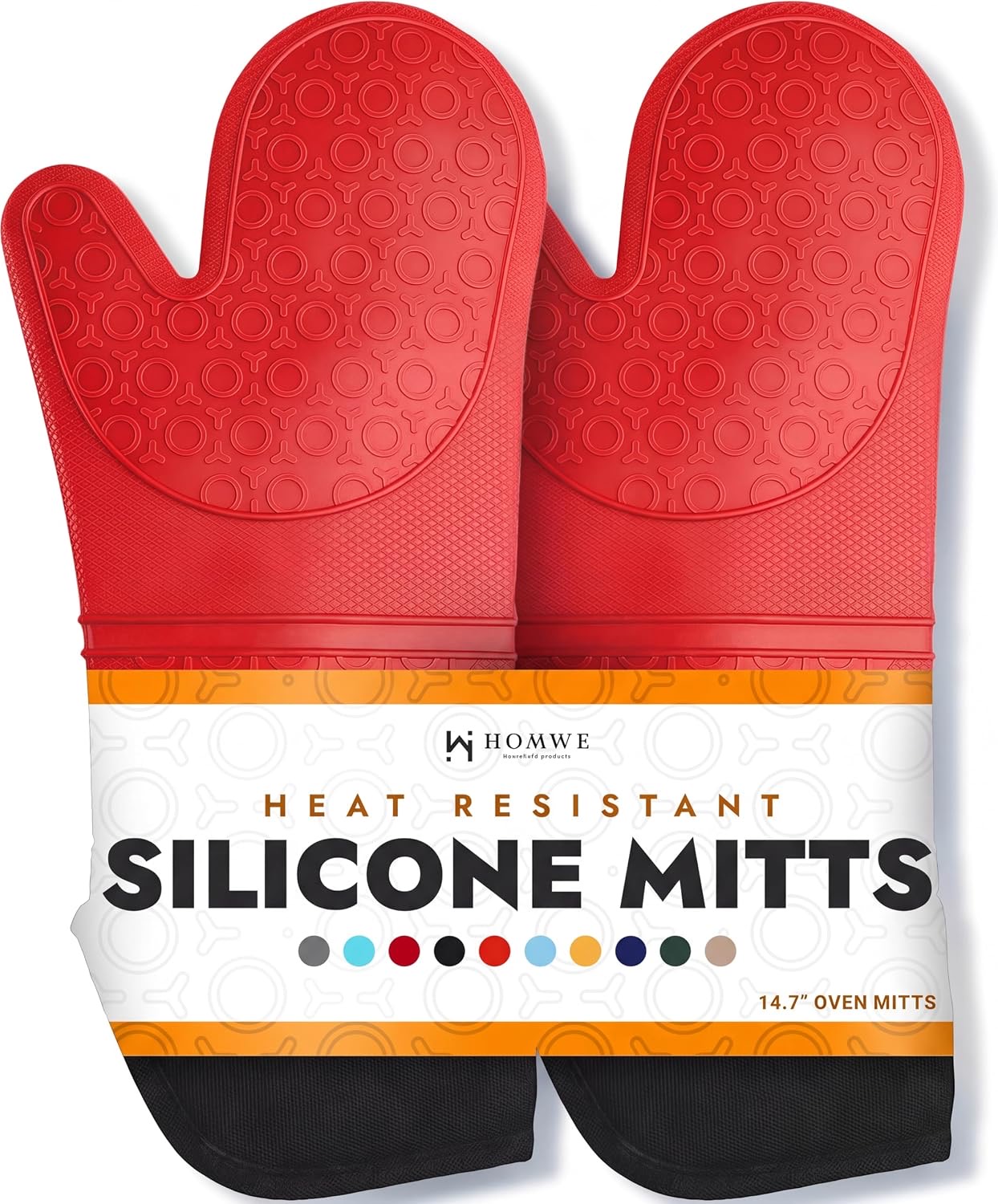Homwe Extra Long Professional Silicone Oven Mitts