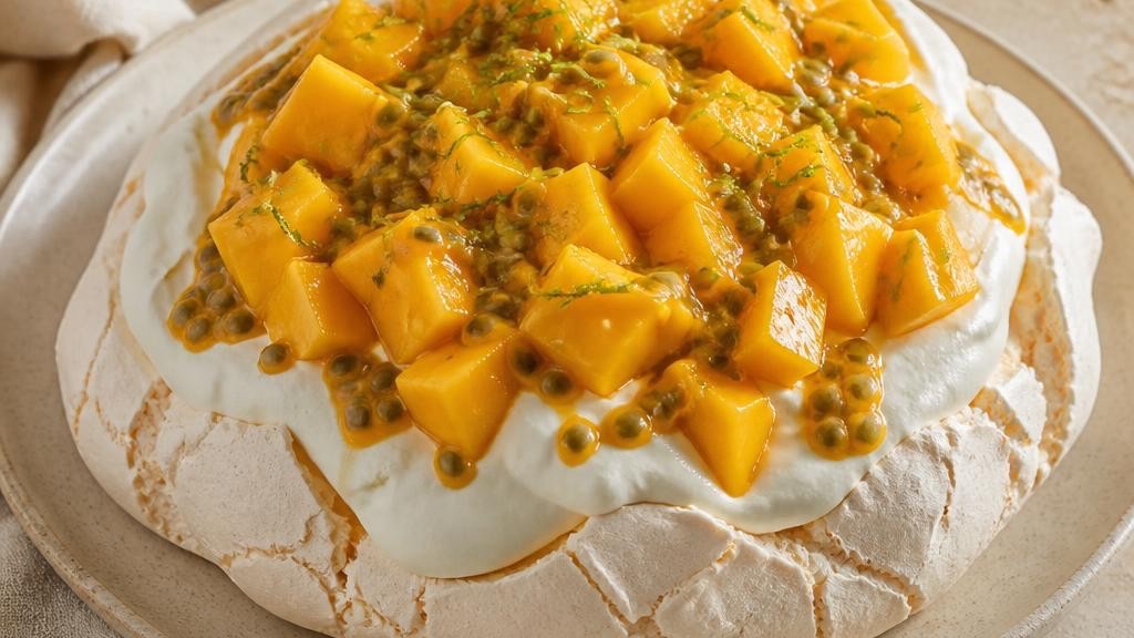 Aquafaba Tropical Pavlova