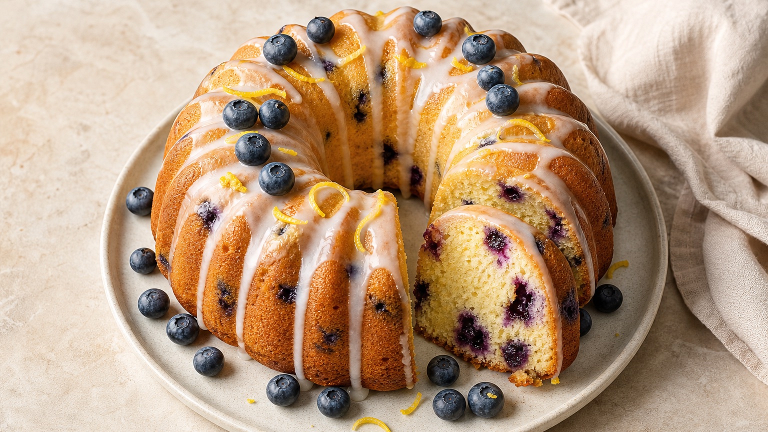 Blueberry Lemon Bundt Cake