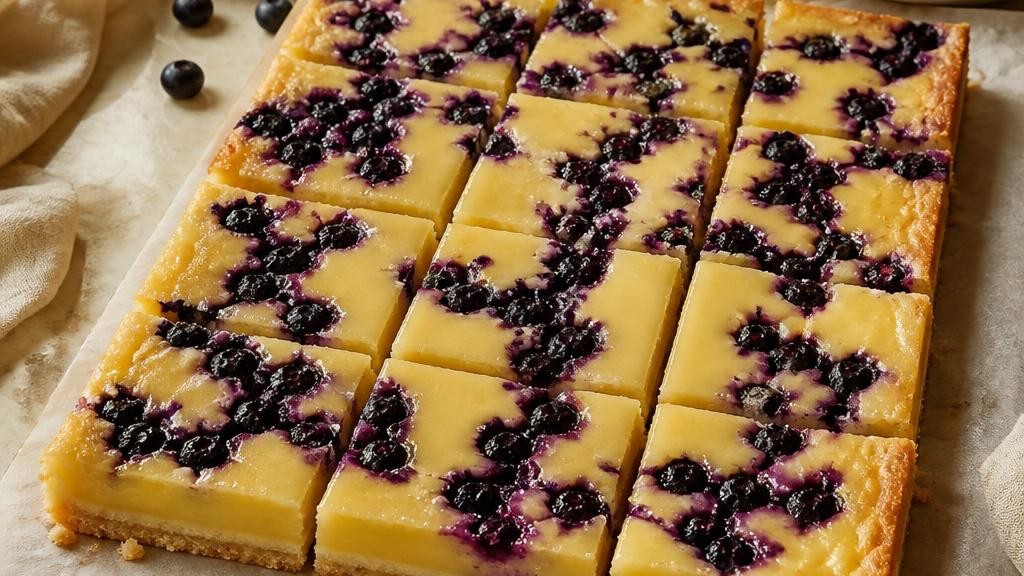Blueberry Lemon Shortbread Bars