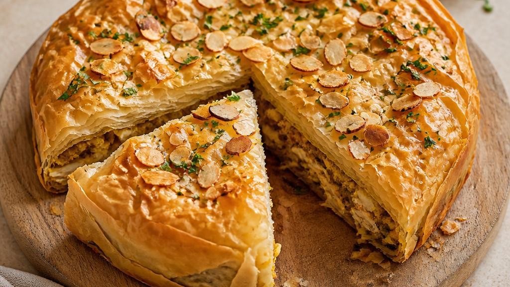 Chicken and Almond Moroccan Pie