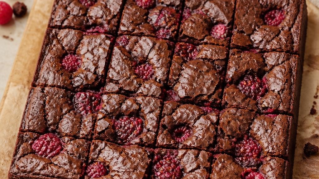 Chile Chocolate Raspberry Brownies