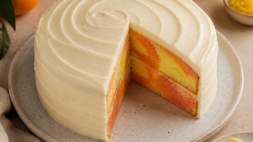 Citrus Tie-Dye Cake