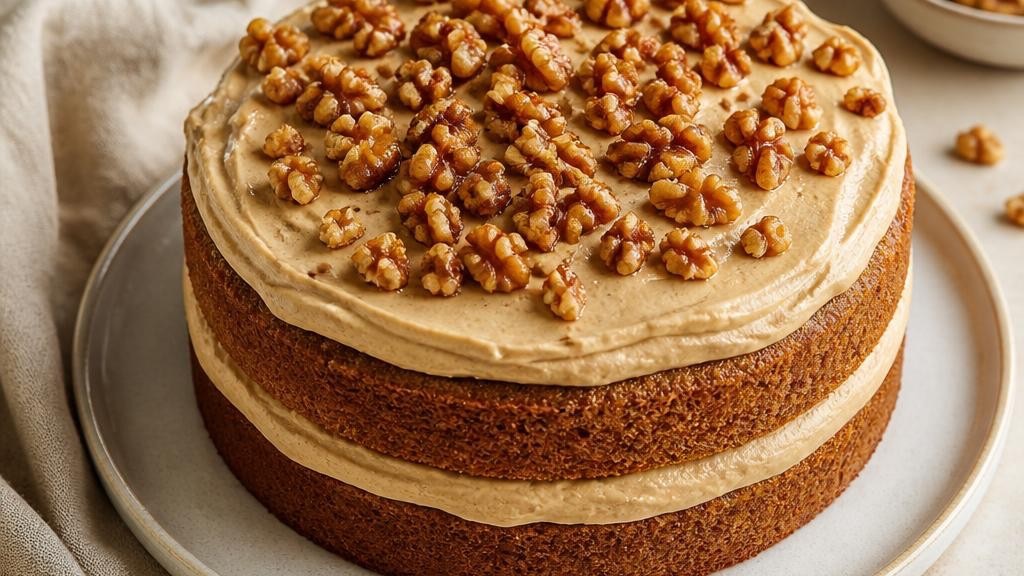 Coffee-Walnut Layer Cake
