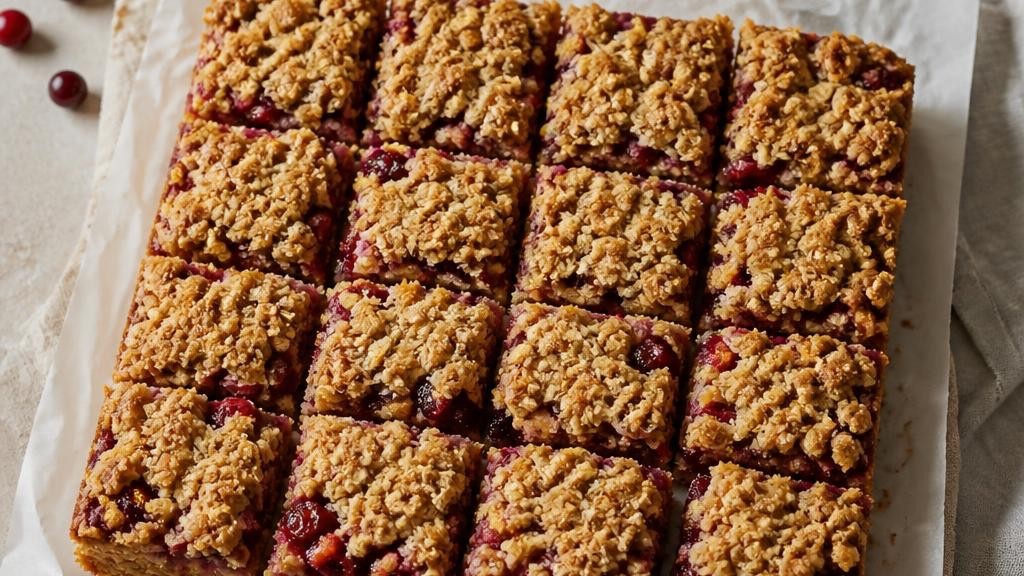 Cranberry Orange Crumble Bars