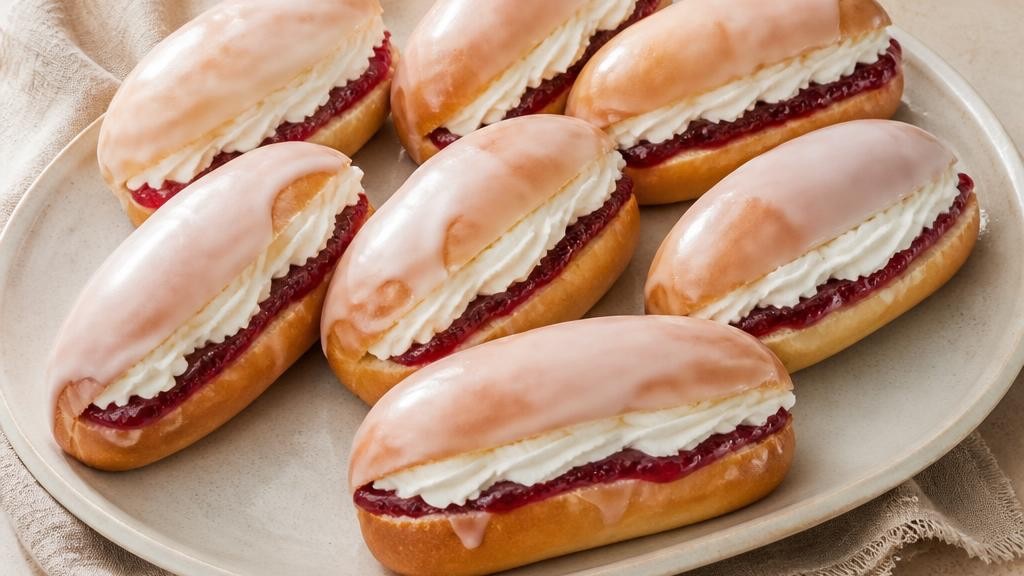 Jam and Cream Iced Fingers