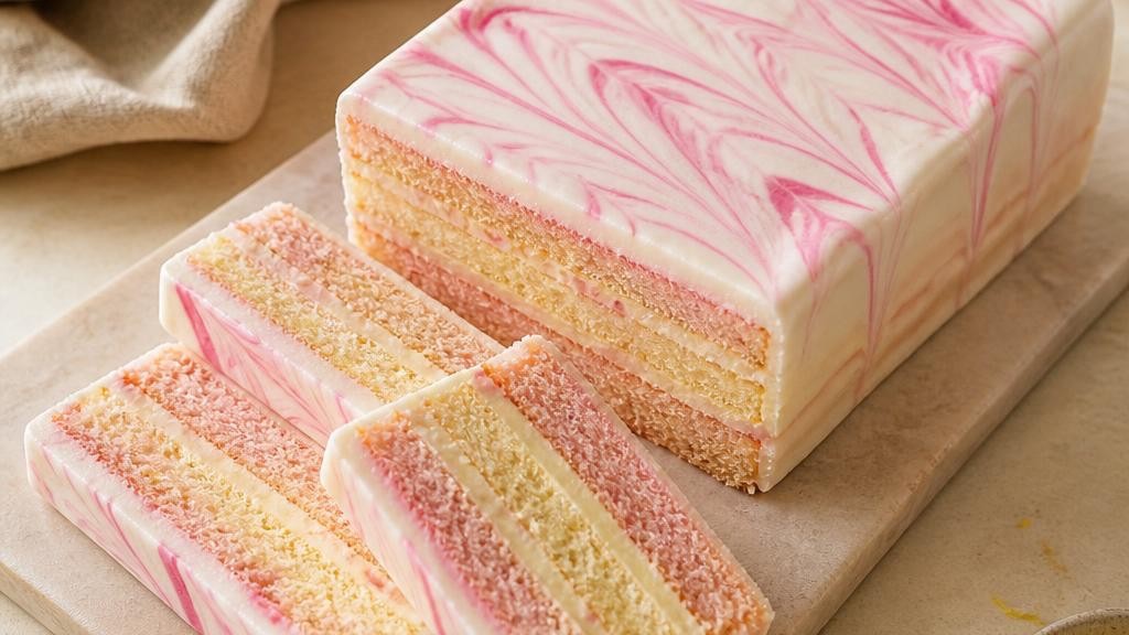 Layered Angel Cake Slices