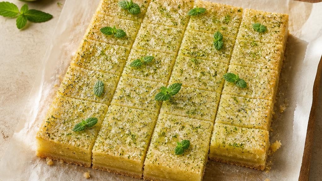Mint Lime Bourbon Bars