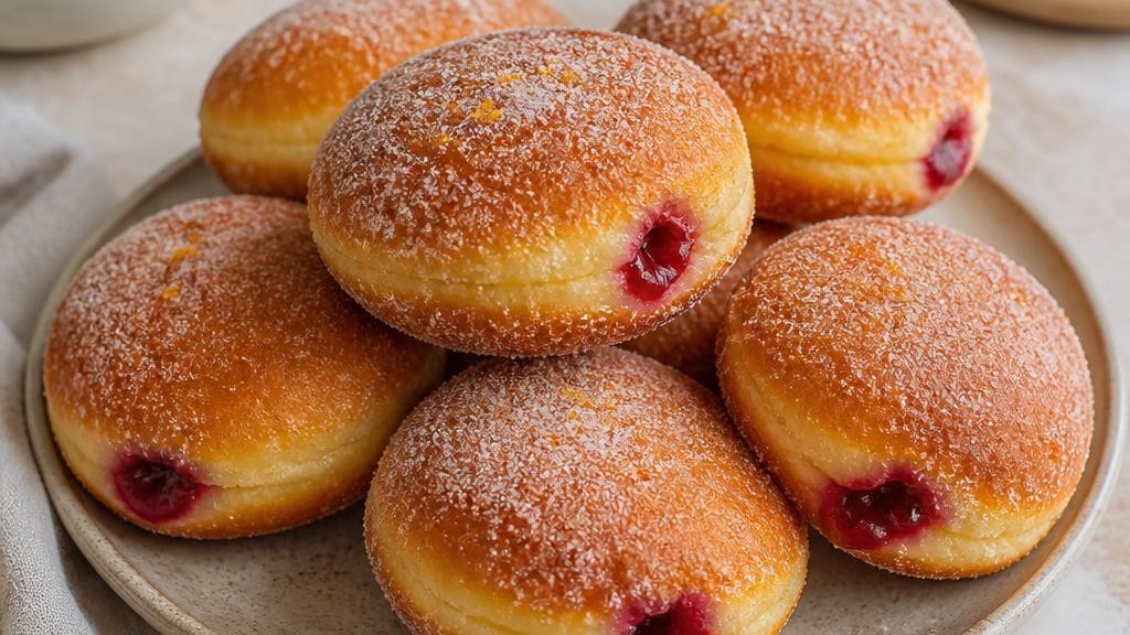 Orange Cranberry Filled Doughnuts