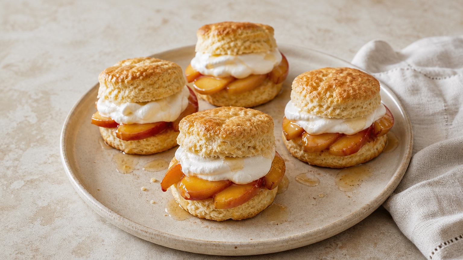 Peach Ginger Shortcakes