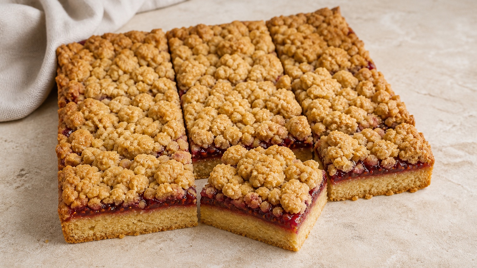 Peanut Butter Jam Crumble Bars