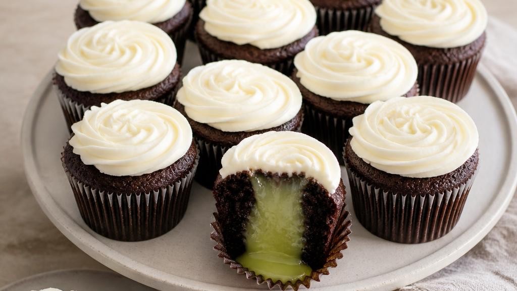 Slime-Center Chocolate Cupcakes