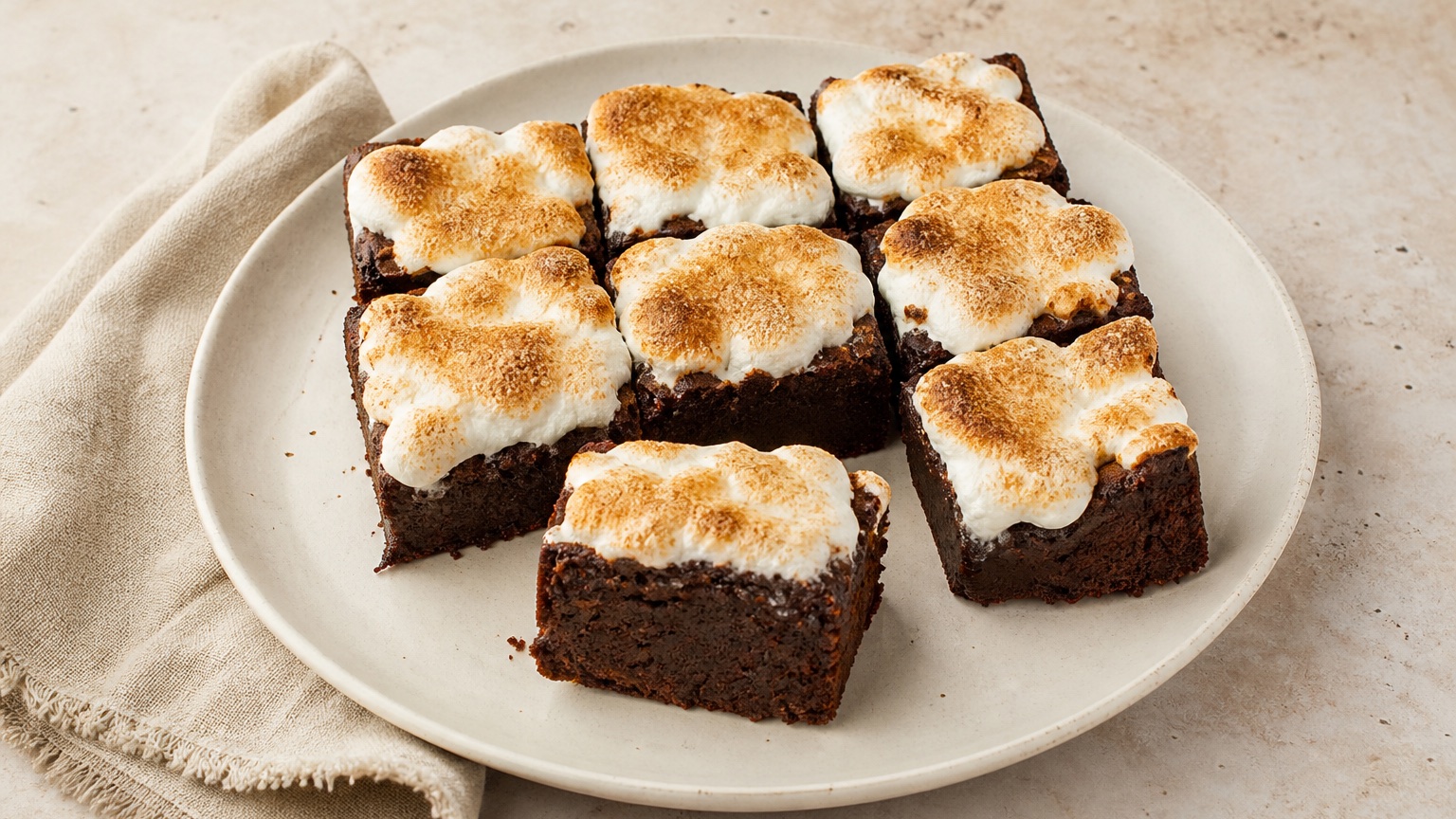 Toasted Marshmallow Brownies