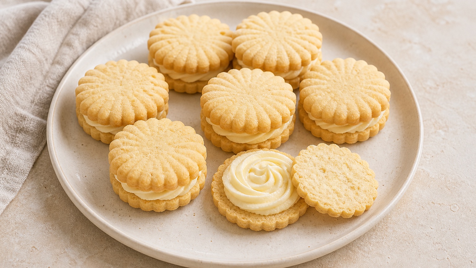Vanilla Custard Sandwich Biscuits
