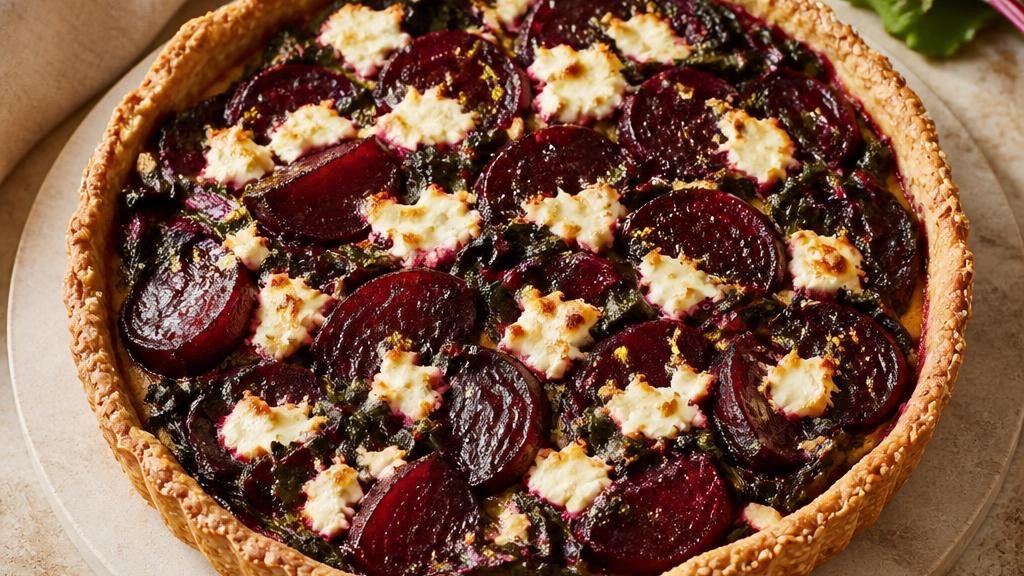 Whole-Beetroot and Goat Cheese Tart