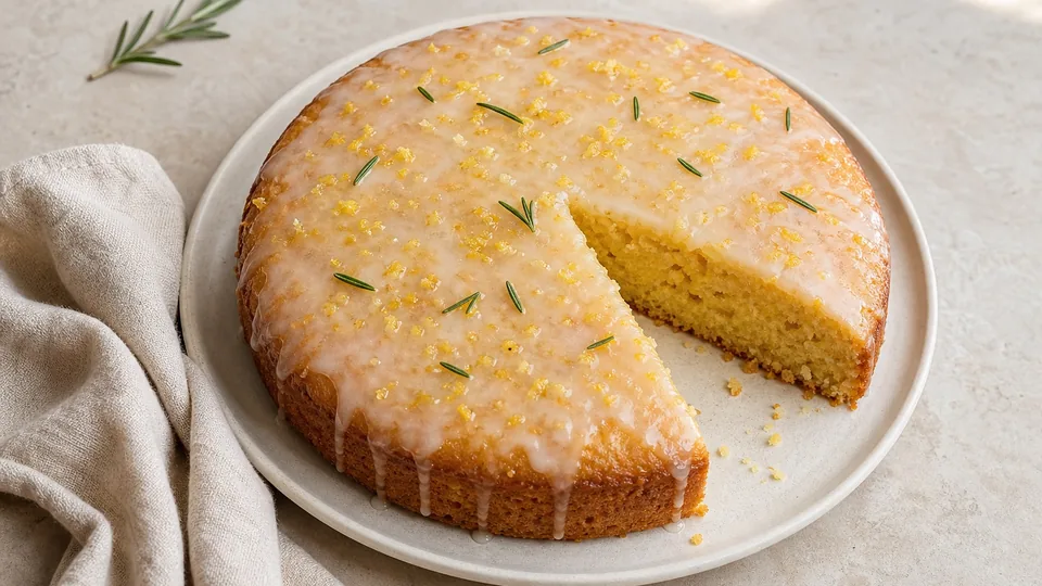 Lemon Rosemary Olive Oil Cake